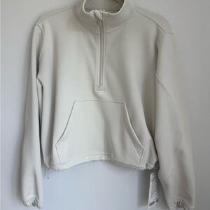 Lululemon Athletica Cream Quarter-Zip Sweatshirt
